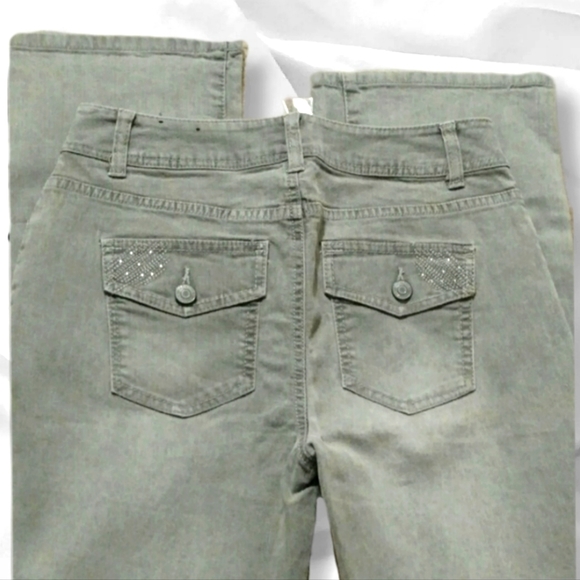 Y2K Sonoma jeans, rhinestone accents,  petite, sz 6P - Picture 3 of 5